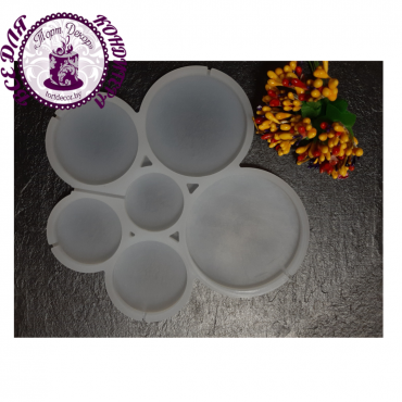 форма для леденцов круг  6 ячеек